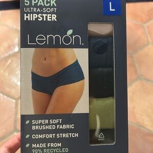 Lemon Ultra-Soft Hipster 5 Pack size L NWT